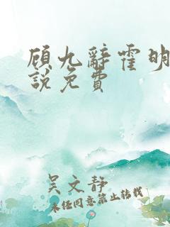 顾九辞霍明澈小说免费