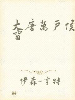 大唐万户侯无弹窗