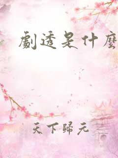 剧透是什么意思