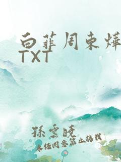 白菲周东烨小说TXT