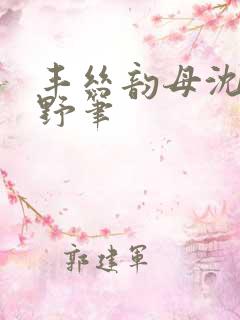 丰丝韵母沈蓉书野笔