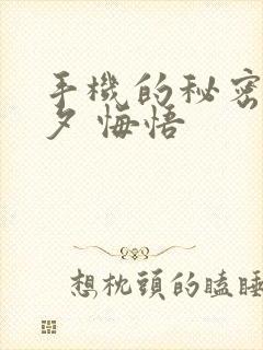 手机的秘密 七夕 悔悟