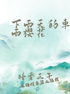 下雨天的车站避雨樱花