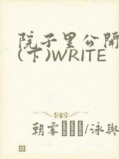 院子里公开惩戒(下)WRITE