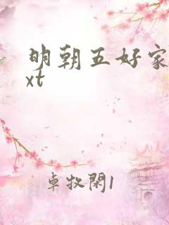 明朝五好家庭txt