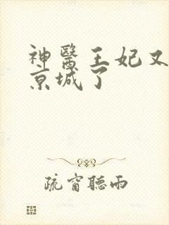 神医王妃又轰动京城了