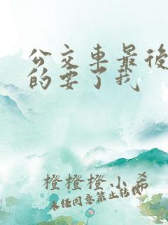 公交车最后一排的要了我