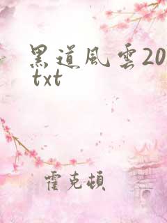 黑道风云20年 txt