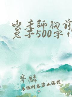 吃老师胸前的小兔子500字作文