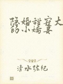 隐婚甜宠大财阀的小娇妻