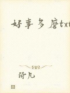 好事多磨txt