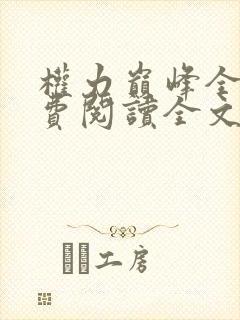 权力巅峰全本免费阅读全文