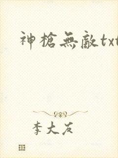 神枪无敌txt