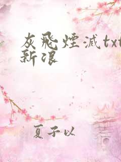 灰飞烟灭txt新浪