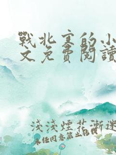 战北寒的小说全文免费阅读无弹窗