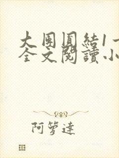 大团圆结1一6全文阅读小说