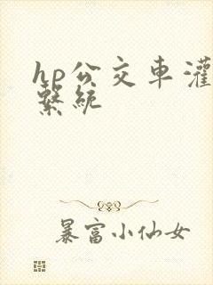 hp公交车灌溉系统