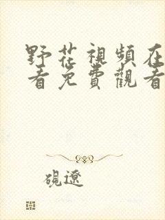 野花视频在线观看免费观看最新章节