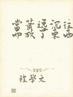 当萧逸沉往你里面放了东西小玩具