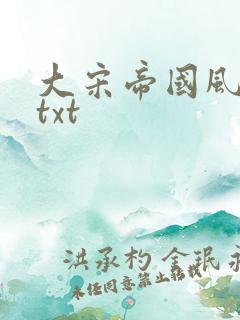 大宋帝国风云录txt