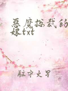 恶魔总裁的小新娘txt