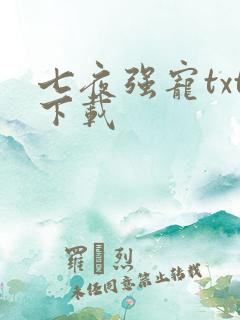 七夜强宠txt下载