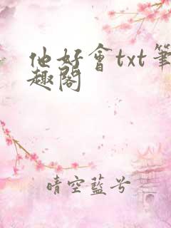 他好会txt笔趣阁