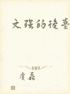 文强的后台是谁