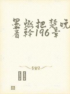 墨燃把楚晚宁按着干196章
