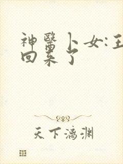 神医卜女:王妃回来了