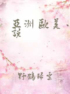 亚洲 欧美 小说