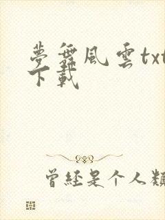 梦舞风云txt下载