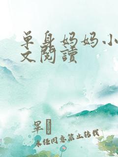 单身妈妈小说全文阅读