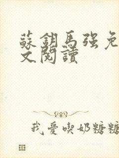 苏钥马强免费全文阅读