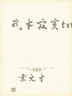 我本寂寞txt