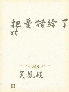 把爱错给了你txt