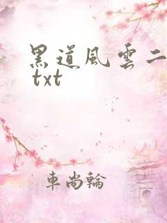 黑道风云二十年 txt