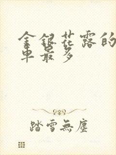 金银花露的哪个车最多