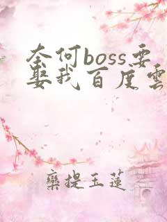 奈何boss要娶我百度云