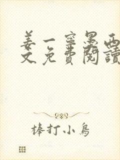 姜一宁墨西爵全文免费阅读