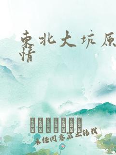 东北大坑原始激情