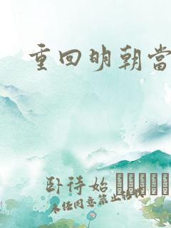 重回明朝当皇帝