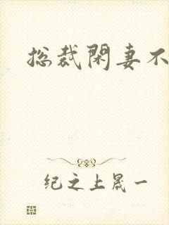 总裁闲妻不好当