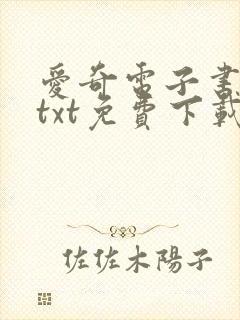 爱奇电子书下载txt免费下载