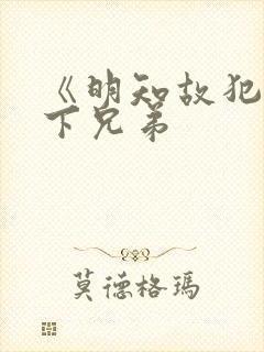 《明知故犯》年下兄弟