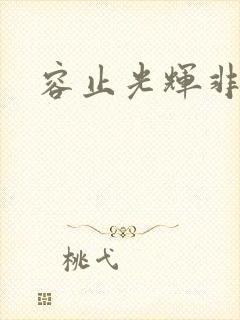 容止光辉非世人