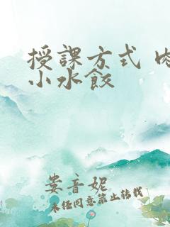 授课方式 肉馅小水饺