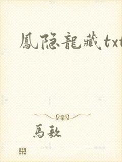 凤隐龙藏txt