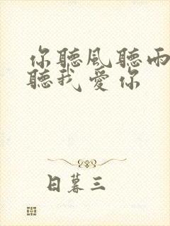 你听风听雨却不听我爱你