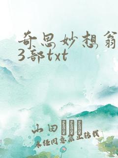 奇思妙想翁乱13部txt